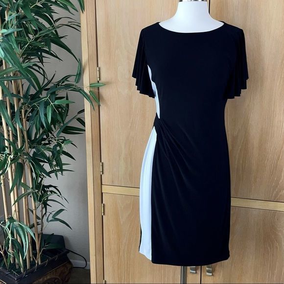 American Living Dresses & Skirts - American Living - Flutter sleeve black dress, women’s size 4, black & white